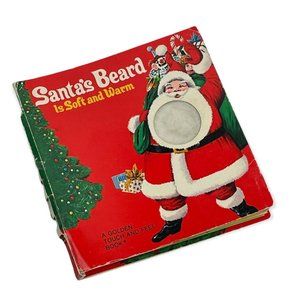 Vintage Christmas Book Santa's Beard Soft and Warm Baby Touch and Feel Golden 83